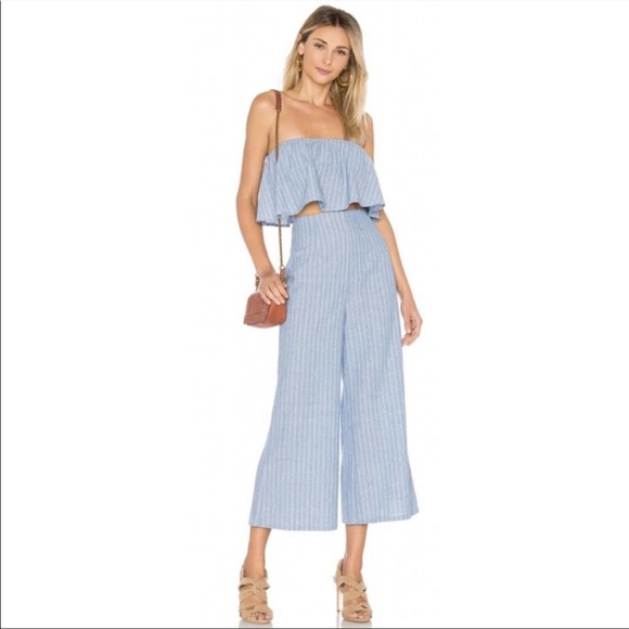 Sage Tops - Sage The Label Revolve Wild One Striped Strapless Crop Top